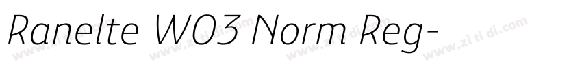 Ranelte W03 Norm Reg字体转换
